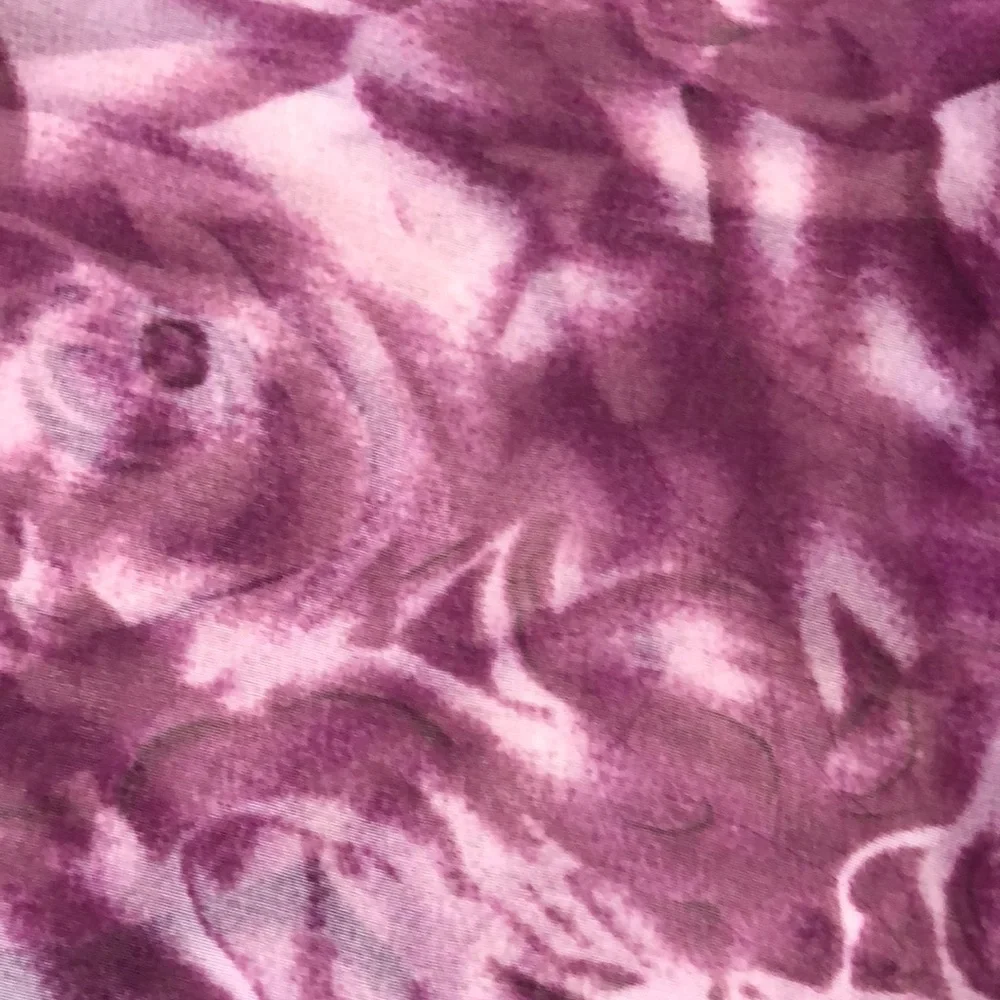 Purple Floral polyester scarf